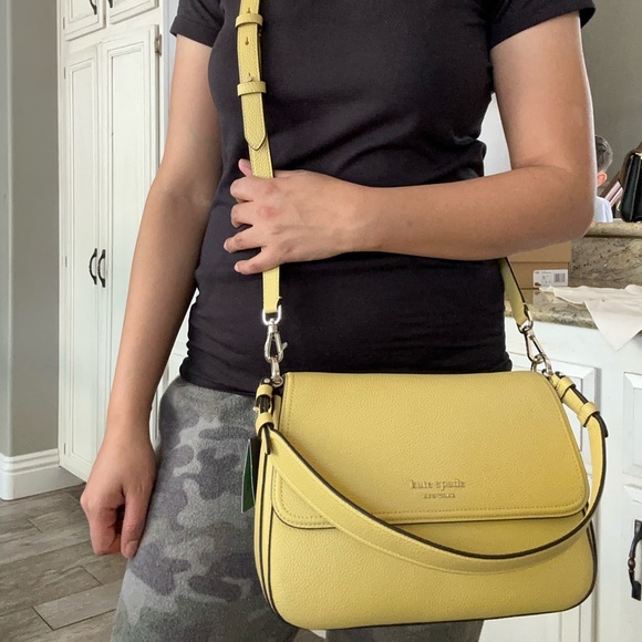 New Kate spade Hudson Pebbled Leather Medium Convertible Flap Shoulder Mullen - Picture 7 of 12